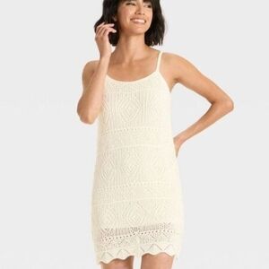 A New Day Cream Mini Dress